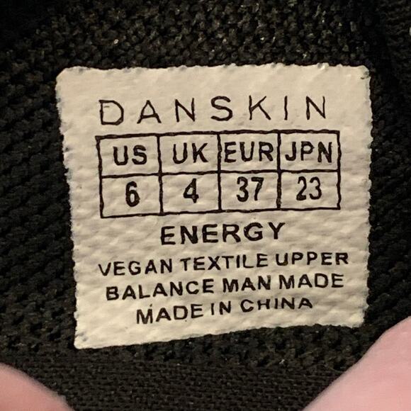 DANSKIN Womens ENERGY Sneakers Size 6 Black White Lace Up Gym Athletic Training - Picture 5 of 12